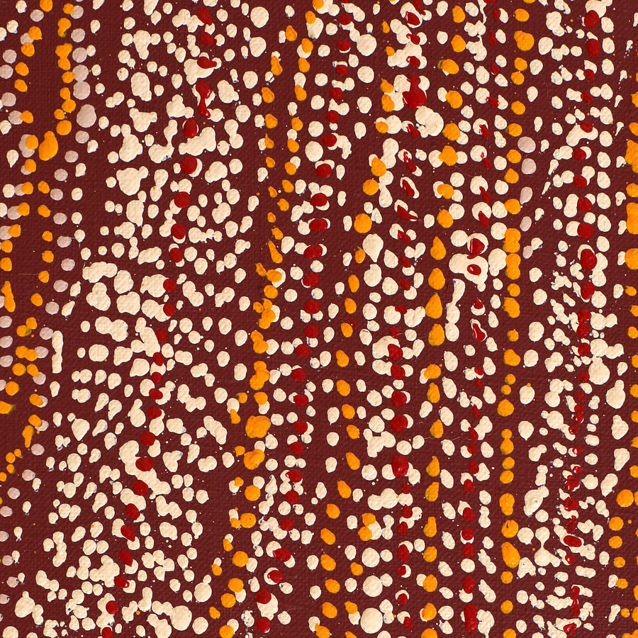 Aboriginal Artwork by Sabrina Nangala Robertson, Ngapa Jukurrpa (Water Dreaming) - Pirlinyarnu, 152x61cm