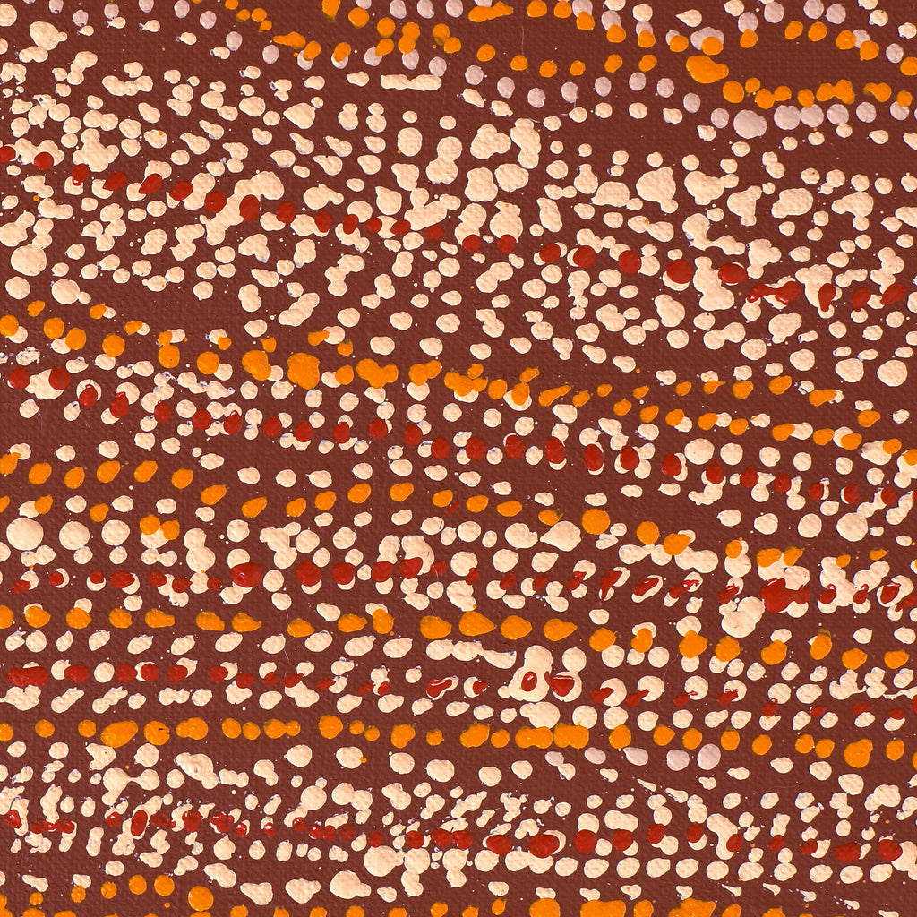 Aboriginal Artwork by Sabrina Nangala Robertson, Ngapa Jukurrpa (Water Dreaming) - Pirlinyarnu, 152x61cm