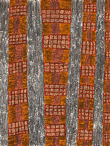 Aboriginal Art by Sabrina Nangala Robertson, Ngapa Jukurrpa (Water Dreaming) - Pirlinyarnu, 61x46cm - ART ARK®