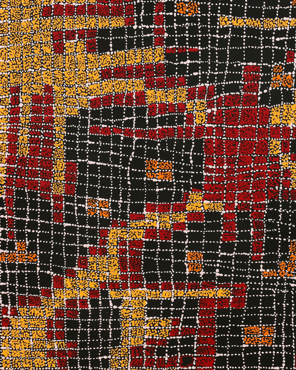 Sabrina Nangala Robertson, Ngapa Jukurrpa (Water Dreaming) - Pirlinyarnu, 91x61cm