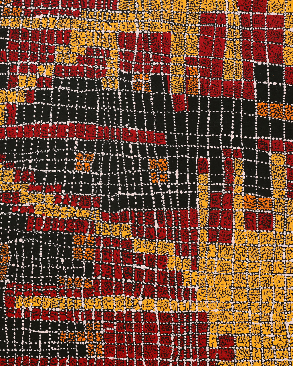 Sabrina Nangala Robertson, Ngapa Jukurrpa (Water Dreaming) - Pirlinyarnu, 91x61cm