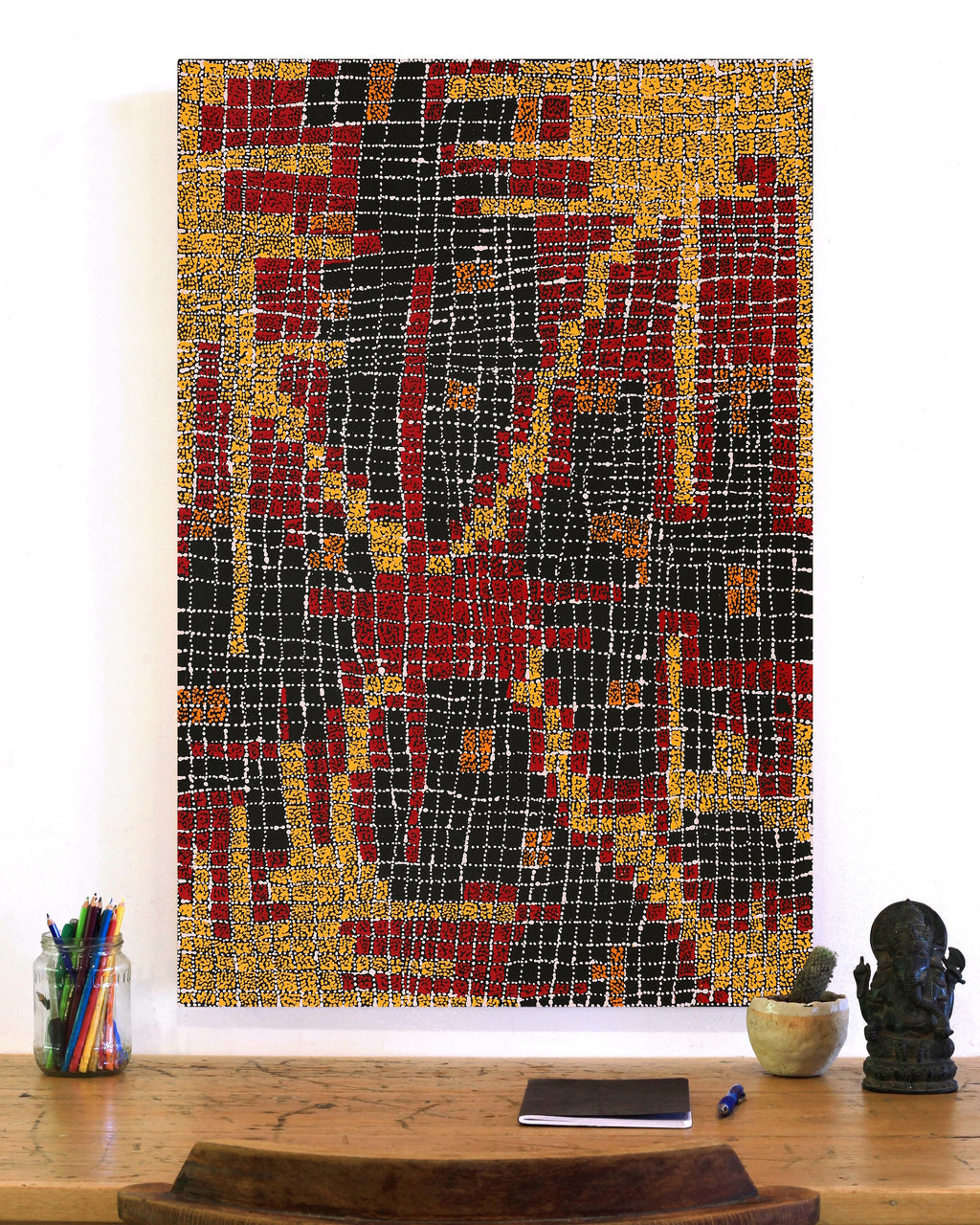 Sabrina Nangala Robertson, Ngapa Jukurrpa (Water Dreaming) - Pirlinyarnu, 91x61cm