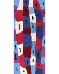 Aboriginal Artwork by Sadie Nakamarra Padoon, Nguru Nyirrpi-wana (Country around Nyirrpi), 107x46cm