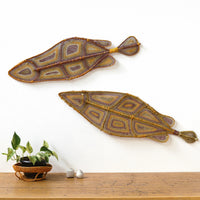 Aboriginal Artwork by Samantha Malkudja, Birlmu or Namarnkorl (Barramundi), Pair