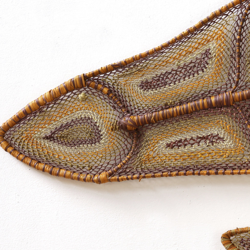Aboriginal Artwork by Samantha Malkudja, Birlmu or Namarnkorl (Barramundi), Pair