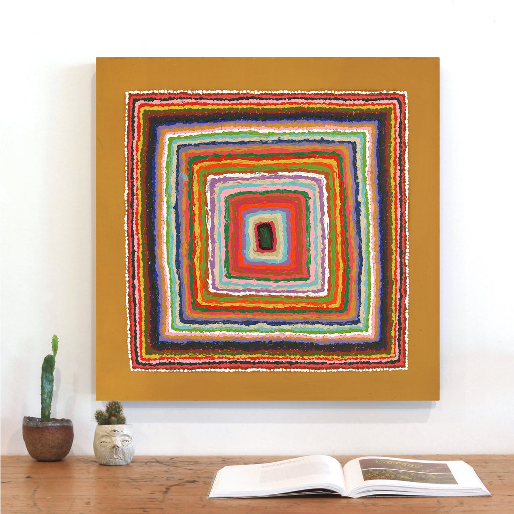 Aboriginal Artwork by Samuel Miller, Ngayuku Ngurra, 61x61cm
