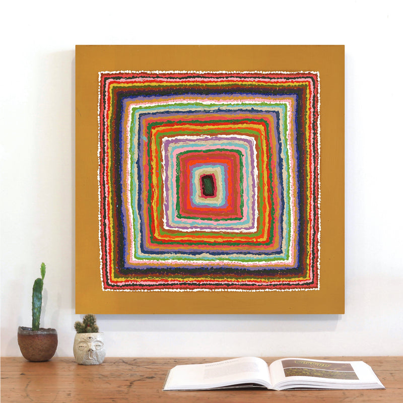 Aboriginal Artwork by Samuel Miller, Ngayuku Ngurra, 61x61cm