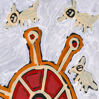 Aboriginal Artwork by Saraeva Napangardi Marshall, Mina Mina Dreaming, 46x46cm
