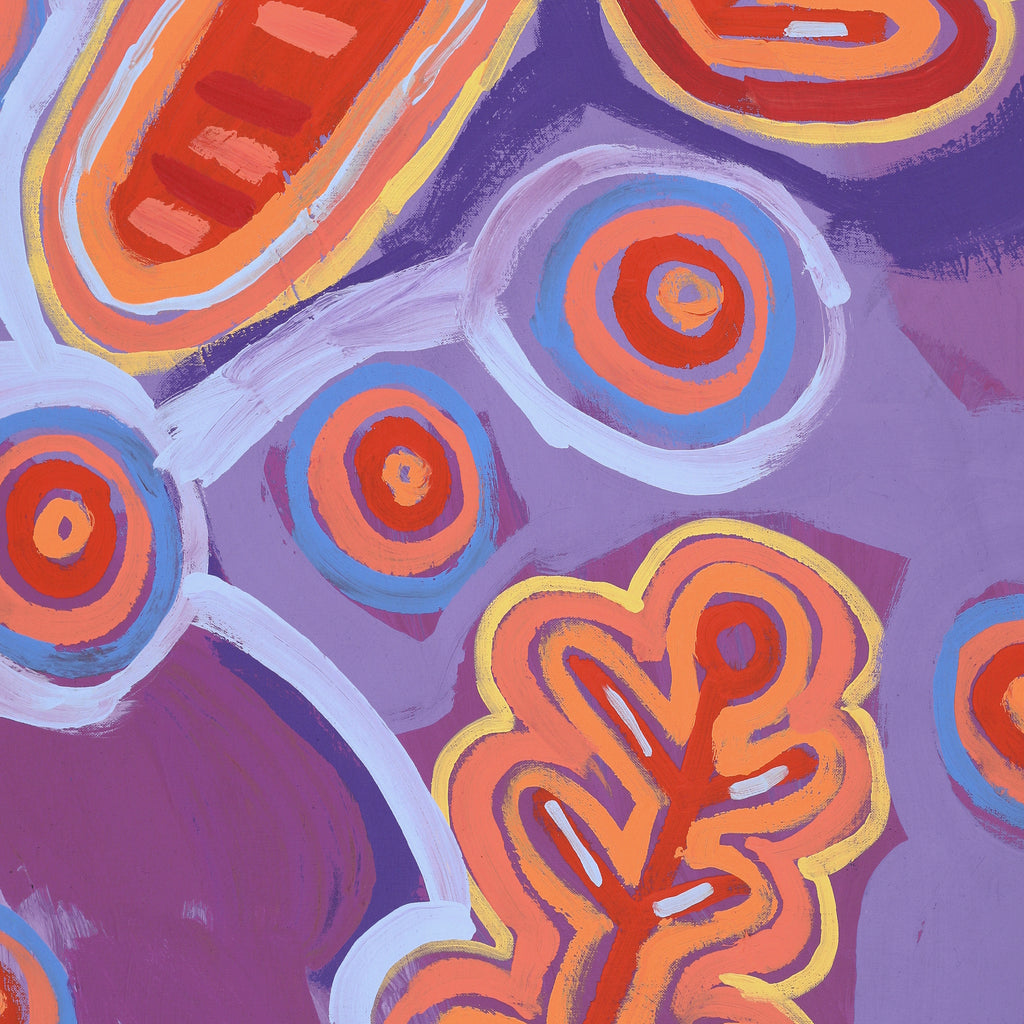 Aboriginal Artwork by Saraeva Napangardi Marshall, Mina Mina Dreaming, 152x61cm - ART ARK®