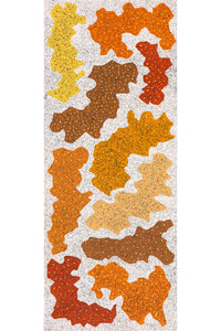 Aboriginal Artwork by Sarah-Jane Nampijinpa Singleton, Yankirri Jukurrpa (Emu Dreaming) - Ngarlikirlangu, 152x61cm