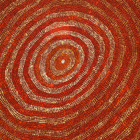 Aboriginal Artwork by Sarah Napurrurla Leo, Ngapa Jukurrpa (Water Dreaming) - Puyurru, 76x61cm