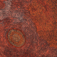 Aboriginal Artwork by Sarah Napurrurla Leo, Ngapa Jukurrpa (Water Dreaming) - Puyurru, 122x122cm