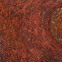 Aboriginal Artwork by Sarah Napurrurla Leo, Ngapa Jukurrpa (Water Dreaming) - Puyurru, 122x122cm