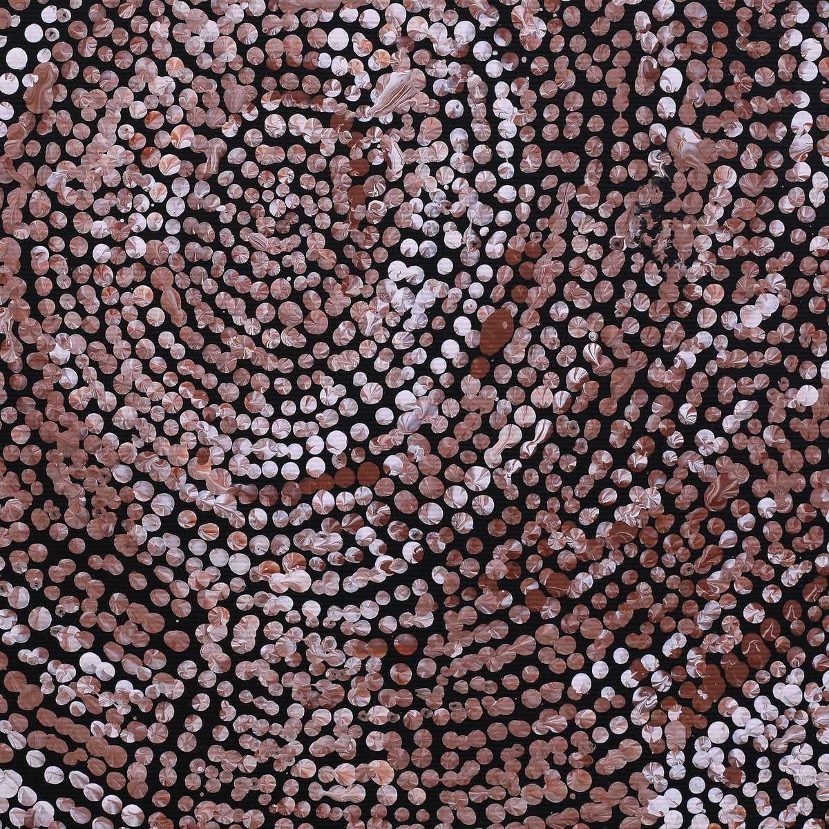 Aboriginal Art by Sarah Napurrurla Leo, Ngapa Jukurrpa (Water Dreaming) - Puyurru, 30x30cm - ART ARK®