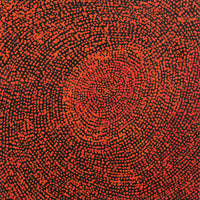 Aboriginal Artwork by Sarah Napurrurla Leo, Ngapa Jukurrpa (Water Dreaming) - Puyurru, 30x30cm