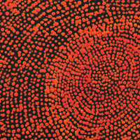 Aboriginal Artwork by Sarah Napurrurla Leo, Ngapa Jukurrpa (Water Dreaming) - Puyurru, 30x30cm