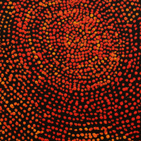 Aboriginal Artwork by Sarah Napurrurla Leo, Ngapa Jukurrpa (Water Dreaming) - Puyurru, 30x30cm