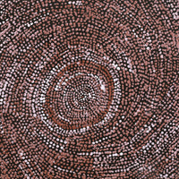 Aboriginal Artwork by Sarah Napurrurla Leo, Ngapa Jukurrpa (Water Dreaming) - Puyurru, 30x30cm