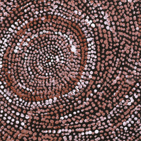 Aboriginal Artwork by Sarah Napurrurla Leo, Ngapa Jukurrpa (Water Dreaming) - Puyurru, 30x30cm