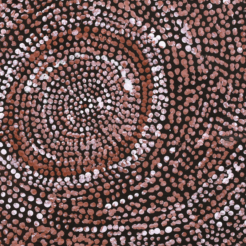 Aboriginal Artwork by Sarah Napurrurla Leo, Ngapa Jukurrpa (Water Dreaming) - Puyurru, 30x30cm