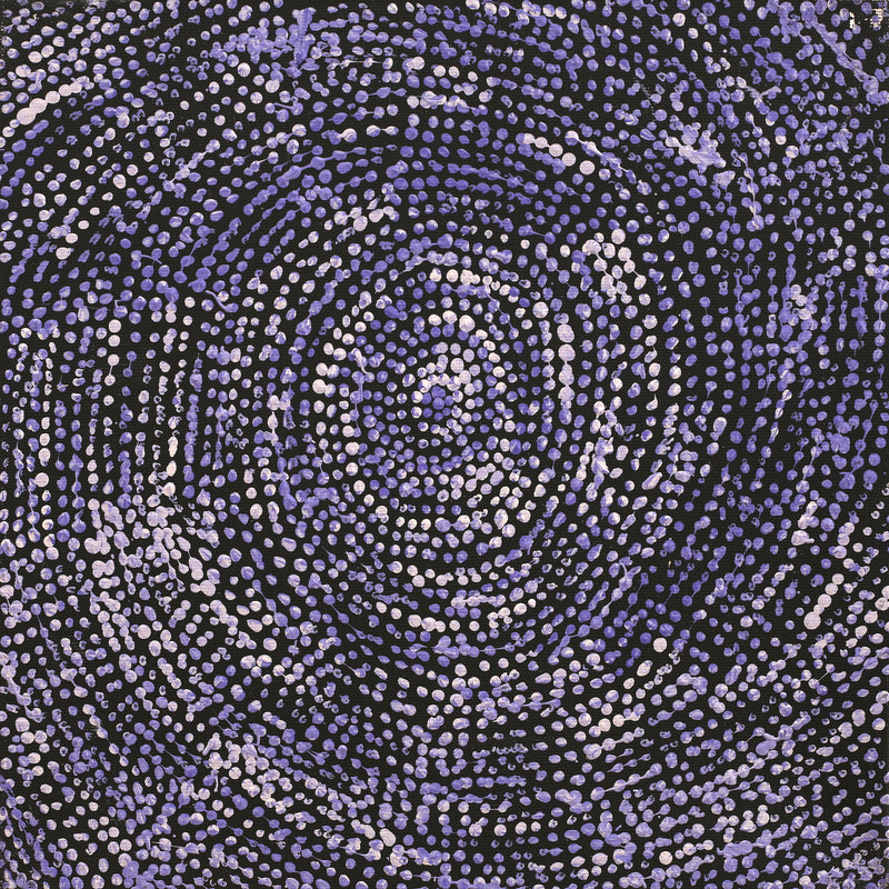 Aboriginal Artwork by Sarah Napurrurla Leo, Ngapa Jukurrpa (Water Dreaming) - Puyurru, 30x30cm