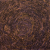 Aboriginal Artwork by Sarah Napurrurla Leo, Ngapa Jukurrpa (Water Dreaming) - Puyurru, 30x30cm