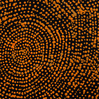 Aboriginal Artwork by Sarah Napurrurla Leo, Ngapa Jukurrpa (Water Dreaming) - Puyurru, 30x30cm