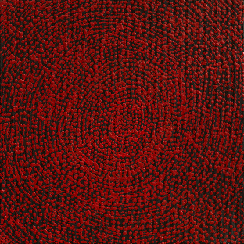 Aboriginal Artwork by Sarah Napurrurla Leo, Ngapa Jukurrpa (Water Dreaming) - Puyurru, 30x30cm