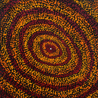 Aboriginal Artwork by Sarah Napurrurla Leo, Ngapa Jukurrpa (Water Dreaming) - Puyurru, 30x30cm