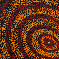 Aboriginal Artwork by Sarah Napurrurla Leo, Ngapa Jukurrpa (Water Dreaming) - Puyurru, 30x30cm