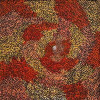 Aboriginal Artwork by Sarah Napurrurla Leo, Ngapa Jukurrpa (Water Dreaming) - Puyurru, 46x46cm