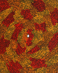 Aboriginal Artwork by Sarah Napurrurla Leo, Ngapa Jukurrpa (Water Dreaming) - Puyurru, 50x40cm