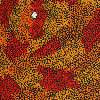 Aboriginal Artwork by Sarah Napurrurla Leo, Ngapa Jukurrpa (Water Dreaming) - Puyurru, 50x40cm