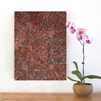 Aboriginal Artwork by Sarah Napurrurla Leo, Ngapa Jukurrpa (Water Dreaming) - Puyurru, 61x46cm