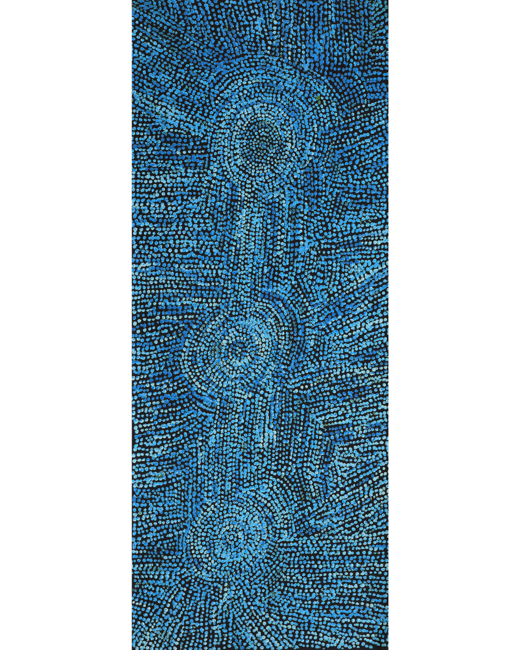 Aboriginal Artwork by Sarah Napurrurla Leo, Ngapa Jukurrpa (Water Dreaming) - Puyurru, 76x30cm