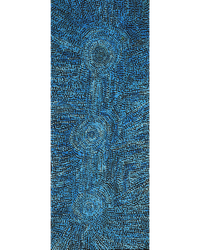 Aboriginal Artwork by Sarah Napurrurla Leo, Ngapa Jukurrpa (Water Dreaming) - Puyurru, 76x30cm
