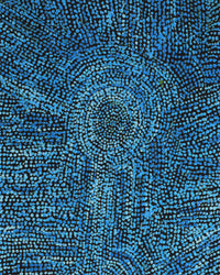 Aboriginal Artwork by Sarah Napurrurla Leo, Ngapa Jukurrpa (Water Dreaming) - Puyurru, 76x30cm