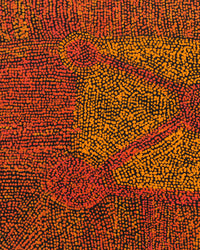 Aboriginal Artwork by Sarah Napurrurla Leo, Ngapa Jukurrpa (Water Dreaming) - Puyurru, 76x46cm
