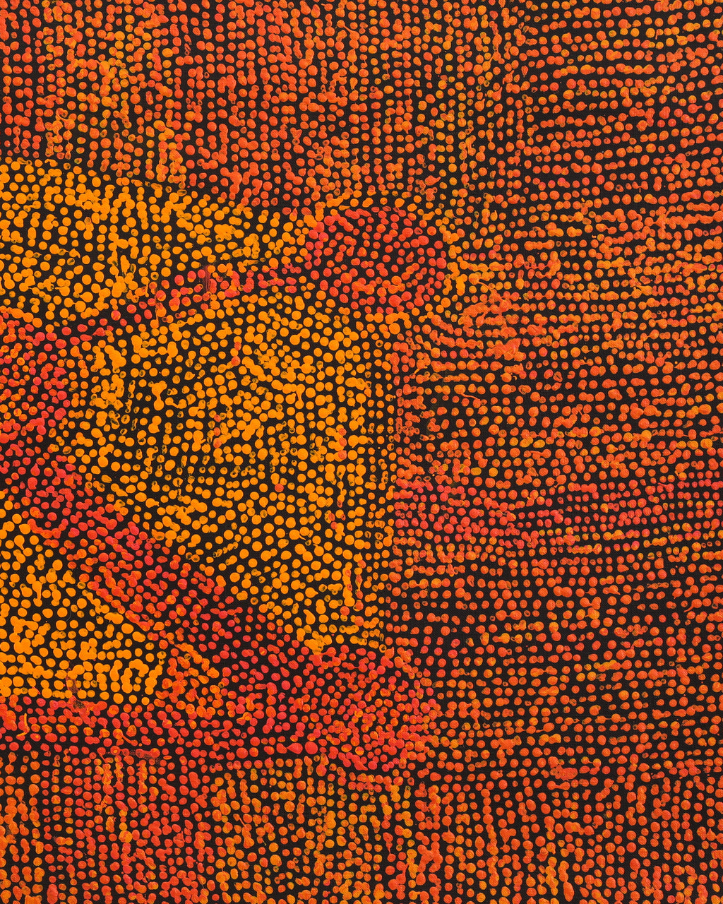 Aboriginal Artwork by Sarah Napurrurla Leo, Ngapa Jukurrpa (Water Dreaming) - Puyurru, 76x46cm