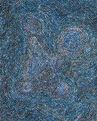 Aboriginal Artwork by Sarah Napurrurla Leo, Ngapa Jukurrpa (Water Dreaming) - Puyurru, 76x61cm
