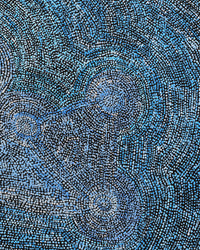 Aboriginal Artwork by Sarah Napurrurla Leo, Ngapa Jukurrpa (Water Dreaming) - Puyurru, 76x61cm