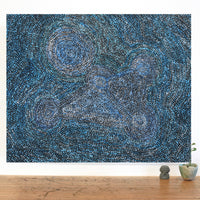 Aboriginal Artwork by Sarah Napurrurla Leo, Ngapa Jukurrpa (Water Dreaming) - Puyurru, 76x61cm