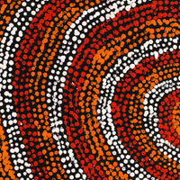 Aboriginal Artwork by Sarah Napurrurla Leo, Ngapa Jukurrpa (Water Dreaming) - Puyurru, 76x76cm