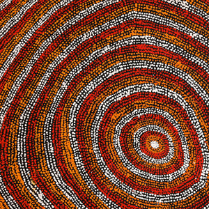 Aboriginal Artwork by Sarah Napurrurla Leo, Ngapa Jukurrpa (Water Dreaming) - Puyurru, 76x76cm - ART ARK®