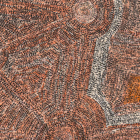 Aboriginal Artwork by Sarah Napurrurla Leo, Ngapa Jukurrpa (Water Dreaming) - Puyurru, 91x91cm