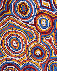Aboriginal Artwork by Sarah Napaljarri Sims, Mina Mina Jukurrpa (Mina Mina Dreaming), 107x30cm