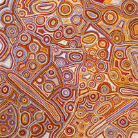 Aboriginal Artwork by Sarah Napaljarri Sims, Mina Mina Jukurrpa (Mina Mina Dreaming), 122x122cm