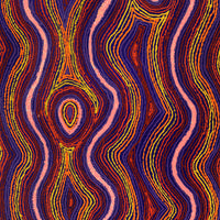 Aboriginal Art by Sarah Napaljarri Simms, Mina Mina Jukurrpa (Mina Mina Dreaming), 122x61cm - ART ARK®