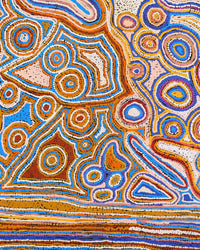 Aboriginal Artwork by Sarah Napaljarri Sims, Mina Mina Jukurrpa (Mina Mina Dreaming), 152x76cm