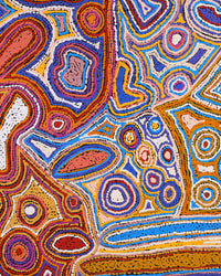 Aboriginal Artwork by Sarah Napaljarri Sims, Mina Mina Jukurrpa (Mina Mina Dreaming), 152x76cm